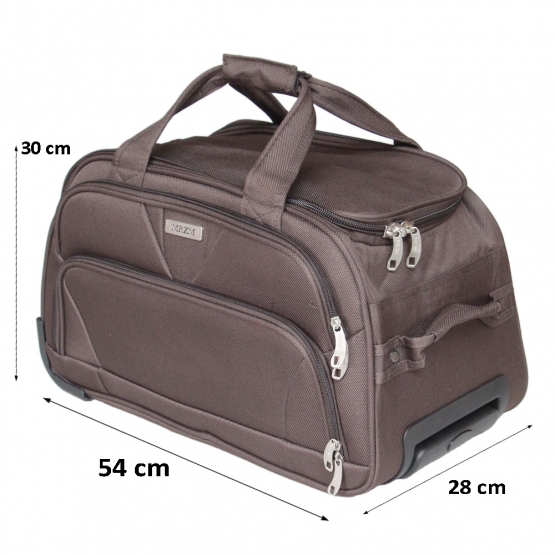 Cestovná taška na kolieskach MRZM tmavo hnedá malá