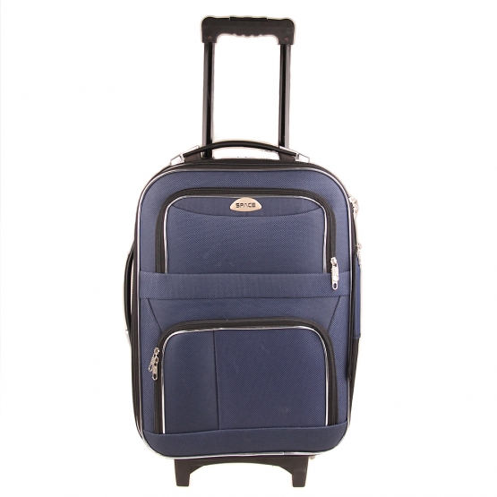 Sada 3 látkových kufrov modrá 4