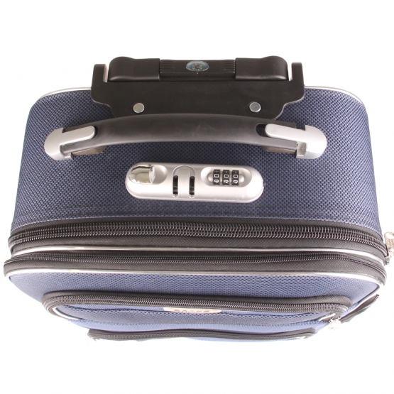 Sada 3 látkových kufrov modrá 4