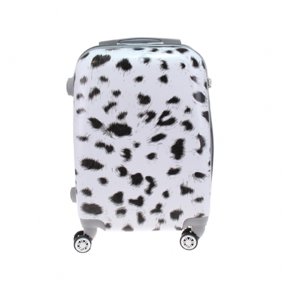 Sada 3 kufrov škrupinových LP8 (biely s fliačikmi)