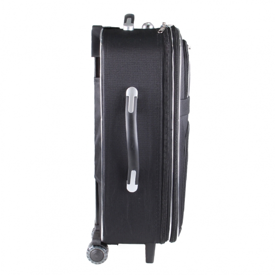 Sada 3 látkových kufrov čierna 3