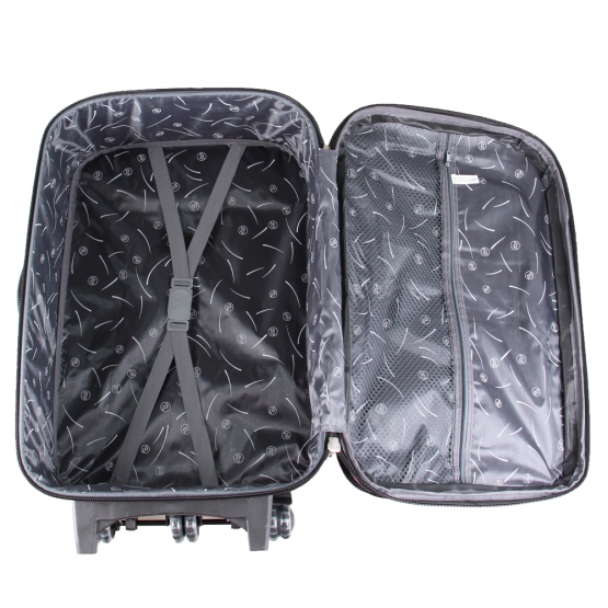 Sada 3 látkových kufrov čierna 3