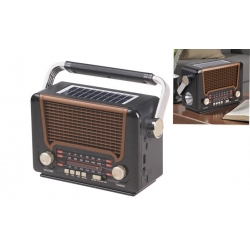 3pásmové solárne rádio M-527BT hnedé