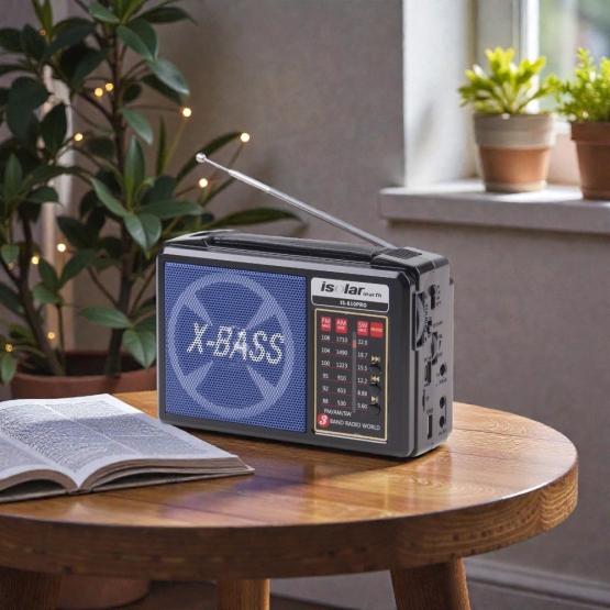 Solárne 3pásmové rádio IS-810PRO modré