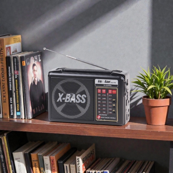 Solárne 3pásmové rádio IS-810PRO čierne