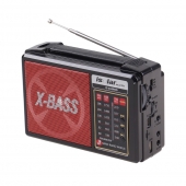 Solárne 3pásmové rádio IS-810PRO červené