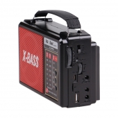 Solárne 3pásmové rádio IS-810PRO červené