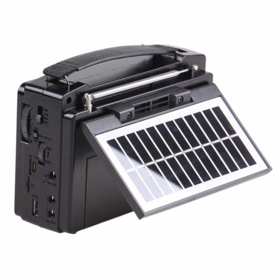 Solárne 3pásmové rádio IS-810PRO červené