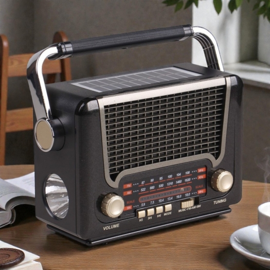 3pásmové solárne rádio M-527BT šedé
