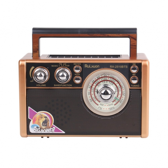 Solárne 3pásmové rádio RX-2510BTS svetlo hnedé