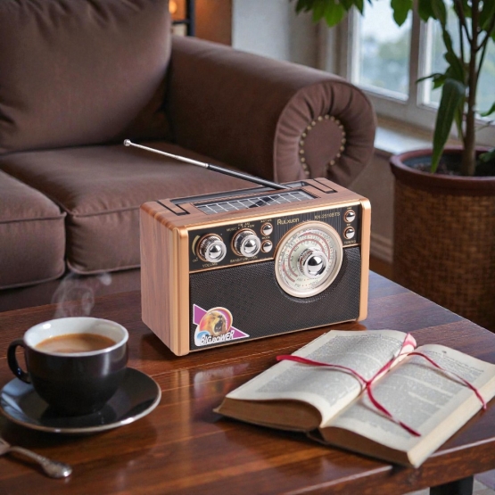 Solárne 3pásmové rádio RX-2510BTS svetlo hnedé