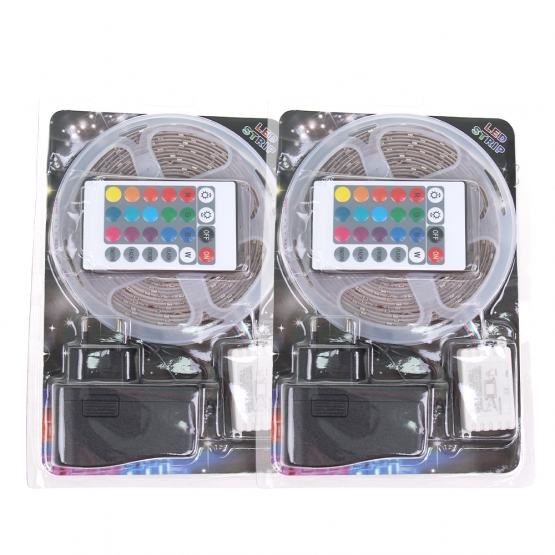2 ks LED pásikov 10 metrov - RGB 230 V / 12 V