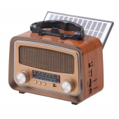 Solárne prenosné rádio YG-1086mini-S světle hnedé