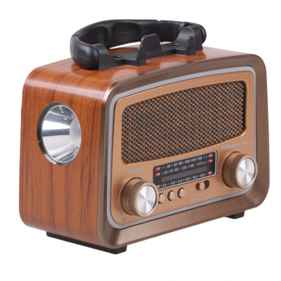 Solárne prenosné rádio YG-1086mini-S světle hnedé