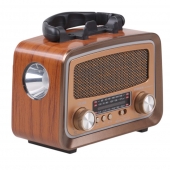 Solárne prenosné rádio YG-1086mini-S světle hnedé