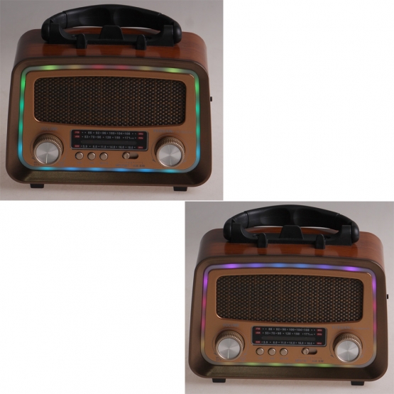 Solárne prenosné rádio YG-1086mini-S světle hnedé