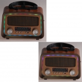 Solárne prenosné rádio YG-1086mini-S světle hnedé