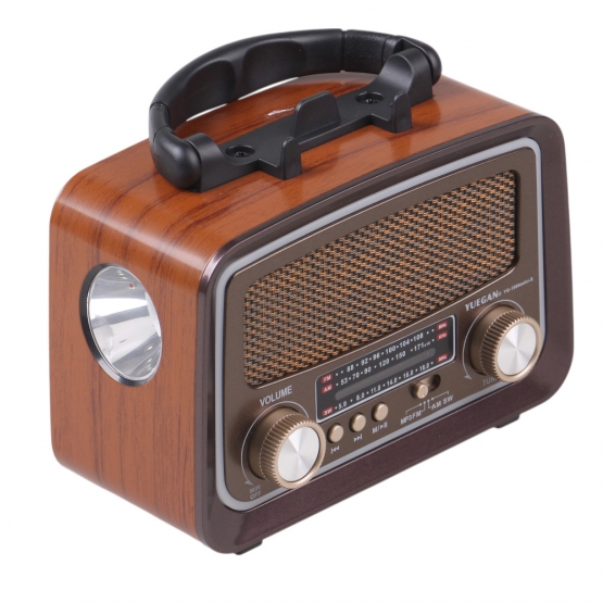 Solárne prenosné rádio YG-1086mini-S tmavo hnedé