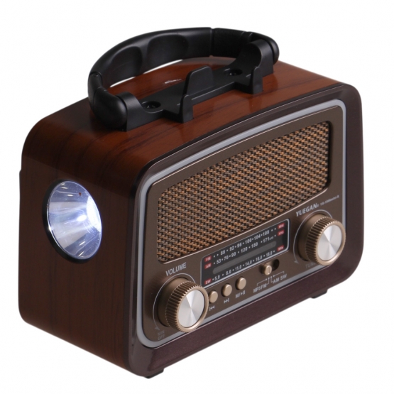 Solárne prenosné rádio YG-1086mini-S tmavo hnedé