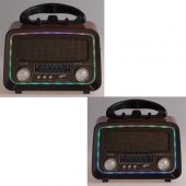 Solárne prenosné rádio YG-1086mini-S tmavo hnedé