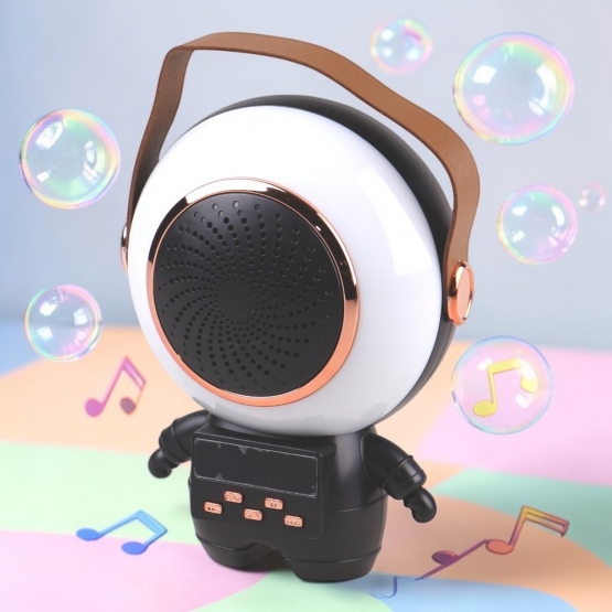 Bezdrôtový karaoke astronaut čierny