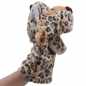 Plyšový maňuška na ruku leopard