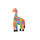 Vzdělávací drevené puzzle žirafa
