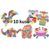Vzdelávacie drevené puzzle mix 10ks