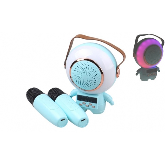 Bezdrôtový karaoke astronaut modrý