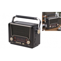 3pásmové solárne rádio M-527BT šedé