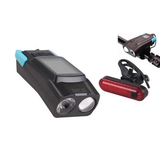 Multifunkčné svetlo na bicykel RW29 modré
