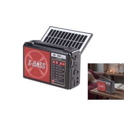 Solárne 3pásmové rádio IS-810PRO červené