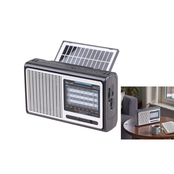 Solárne prenosné rádio RX-BT3060S strieborné
