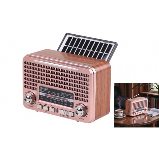 Solárne prenosné rádio RX-BT7071S ružové