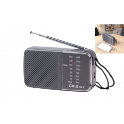 2pásmové vreckové rádio ICF-7 sivé