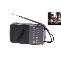 2pásmové vreckové rádio ICF-7 čierné