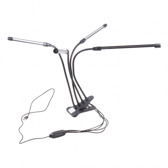 Štvorramenná LED pestovateľská lampa pre izbové rastliny