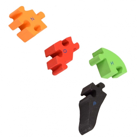 Vzdělávací drevené puzzle krava