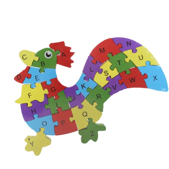 Vzdelávacie drevené puzzle mix 10ks