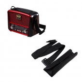 3-pásmové solárne rádio s Bluetooth hnedo-červené KORUNA