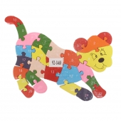 Vzdělávací drevené puzzle levíček