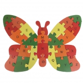 Vzdělávací drevené puzzle motýľ var.3