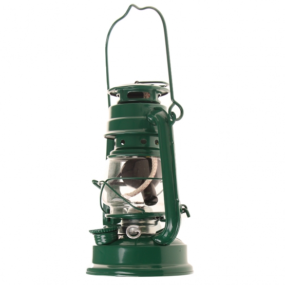 Petrolejová lampa 19 cm zelená