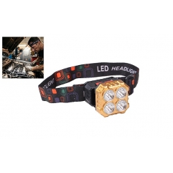Nabíjateľná LED čelovka HX208-4 zlatá