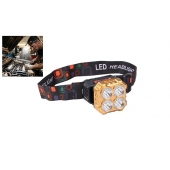 Nabíjateľná LED čelovka HX208-4 zlatá