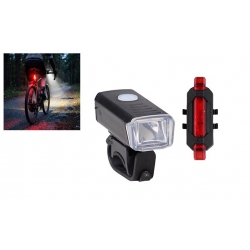 Sada nabíjateľných LED svetiel na bicykel HY025