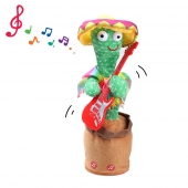 Spievajúci a tancujúci kaktus s gitarou