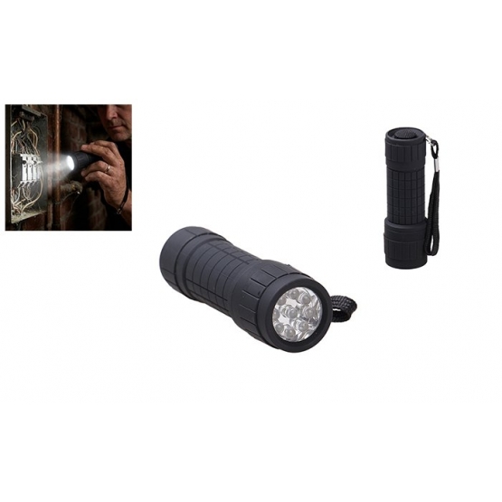Kompaktná ručná 9LED baterka