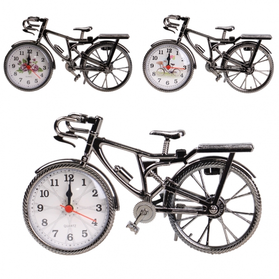 Dekoratívne hodiny v tvare bicykla