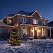 Vianočná LED svetelná reťaz 50m žltá